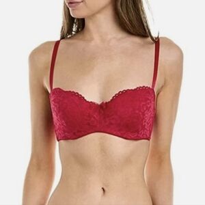 b.tempt'd by Wacoal Lace Ciao Bella Molded Cups Underwire Bra, Red 34B